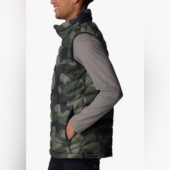 NWT! Columbia Omini Heat Stone Green Mod Camo Print Powder Lite™ Vest Men Size S - Picture 5 of 15